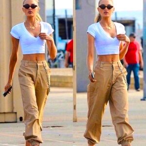 Infamous I.AM.GIA cobain pants in tan color. Size small.